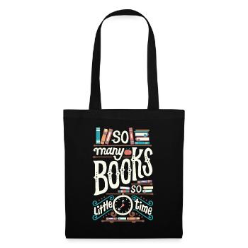 Tant de livres, si peu de temps à lire des livres de rat de bibliothèque - Sac en tissu - noir - Devant