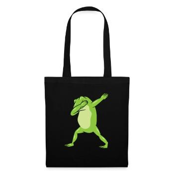 Dabbing Grenouille Drôle grenouille Dab Drôle grenouille - Sac en tissu - noir - Devant