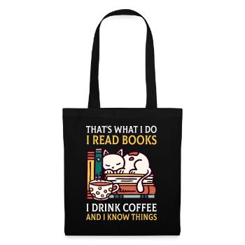 C'est ce que je fais je lis des livres que je bois - Sac en tissu - noir - Devant