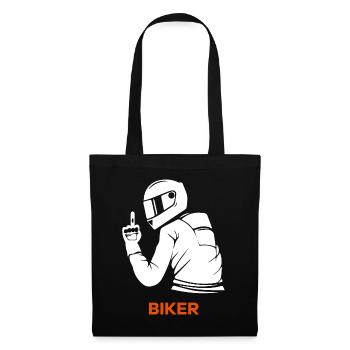Biker Motorradfahrer Motorrad Motorradfahren Bike - Stoffbeutel - Schwarz - Vorne