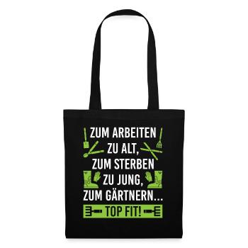 Gärtner Hobbygärtner Rentner Garten Geschenk - Stoffbeutel - Schwarz - Vorne