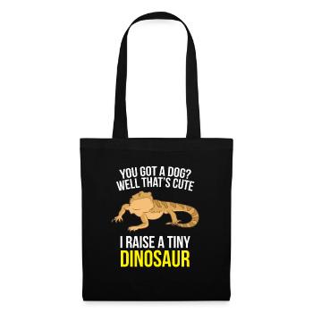 Bearded Dragon Propriétaire Bearded Dragon Reptilien - Sac en tissu - noir - Devant
