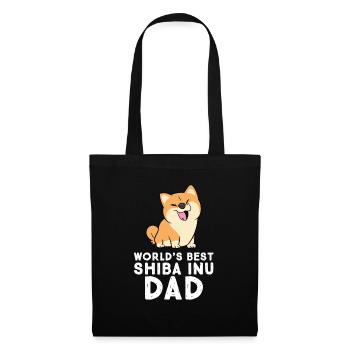 Bester Shiba Inu Papa - Stoffbeutel - Schwarz - Vorne