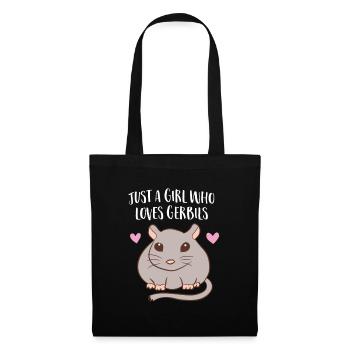 Seule une fille qui aime les souris de course - Sac en tissu - noir - Devant