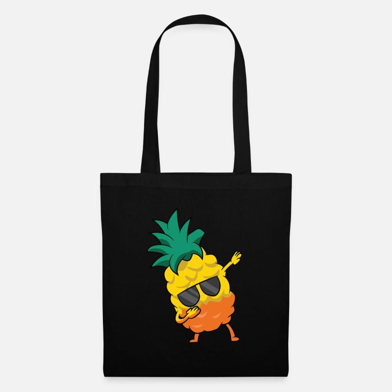 Dabbing Ananas Süße Ananas Frucht - Stoffbeutel - Schwarz