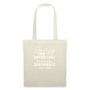 Quote Oscar Wilde Lustiger Spruch - Tote Bag - nature - Front