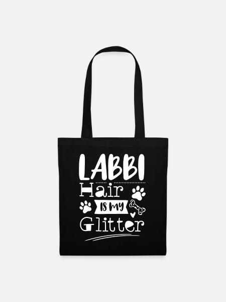 Labbi Hair is my purebred glitter Labrador dog - Tote Bag - black
