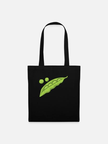 Funny Peas Vegetable Gift Peas Costume - Tote Bag - black
