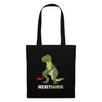 Dinosaurier Eishockey Dinosaurier Hockeysaurus - Stoffbeutel - Schwarz - Vorne