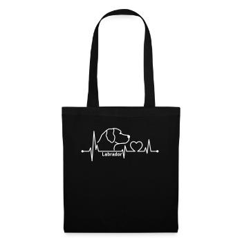 Labrador heartbeat dog dog lover dog - Tote Bag - black - Front