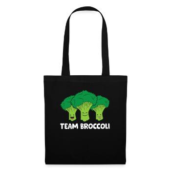 Broccoli Lover Team Broccoli Vegan - Sac en tissu - noir - Devant