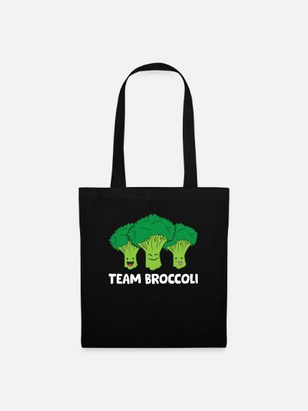 Broccoli Lover Team Broccoli Veganer - Stoffbeutel - Schwarz
