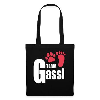 Team Gassi Hundeliebhaber Hunde Hundebesitzer Hund - Stoffbeutel - Schwarz - Vorne