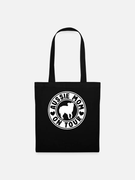 Australian Shepherd Mama Hund Aussie Geschenk Mom - Stoffbeutel - Schwarz