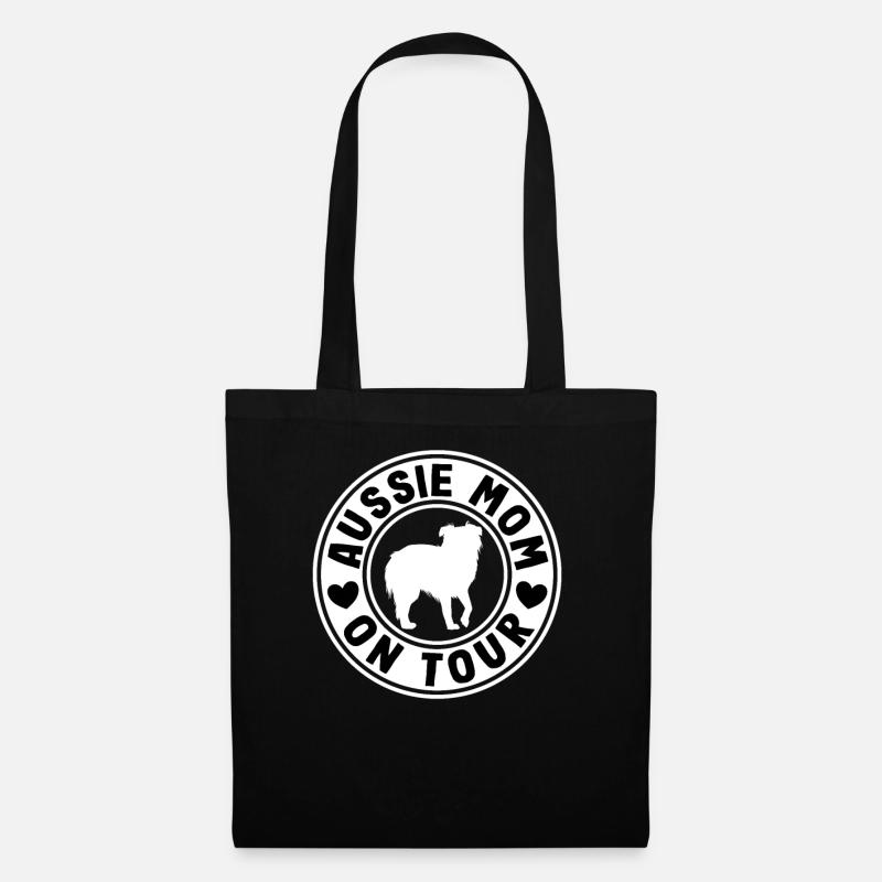 Australian Shepherd Mama Hund Aussie Geschenk Mom - Stoffbeutel - Schwarz