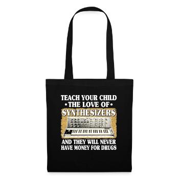 Funny Analog Synthesizer Quote Synths Modular ADSR - Tote Bag - black - Front