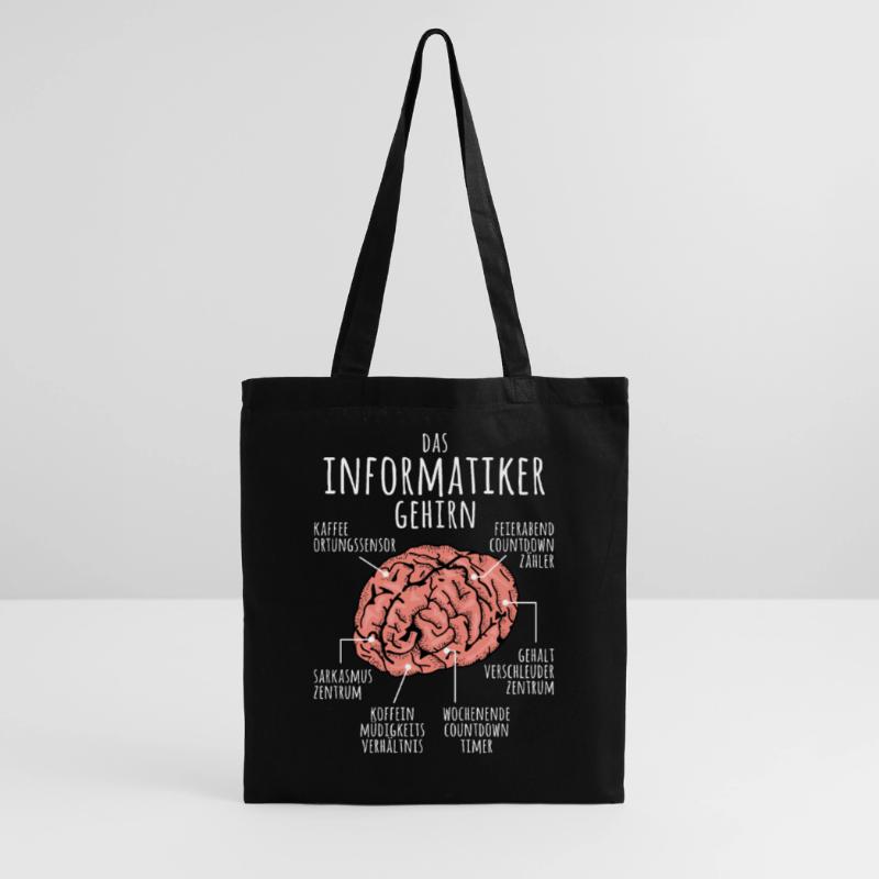 Informatiker Gehirn Programmierer Nerd IT Student Stoffbeutel