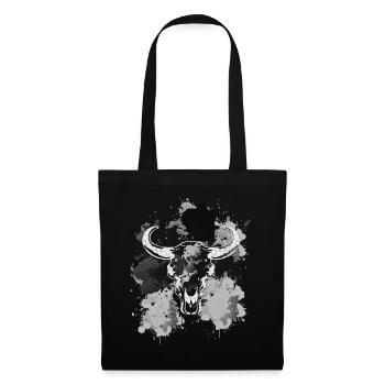 Taureau - Sac en tissu - noir - Devant