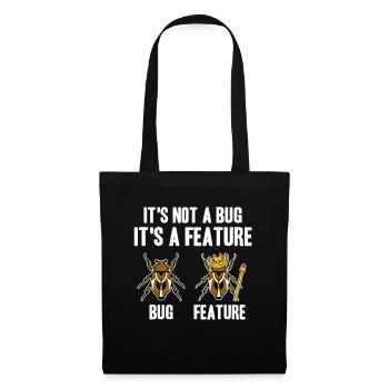 Bug & Feature Funny Programmer Coder Nerd Gift - Tote Bag - black - Front