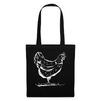 Chicken Drawn Chickens Farmer Farmers Chicken Farmer - Tote Bag - black - Front