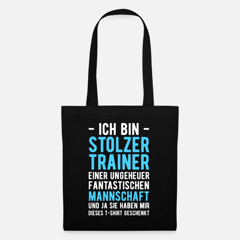 Ich bin Stolzer Trainer einer Fantastischen Mannsc - Stoffbeutel - Schwarz
