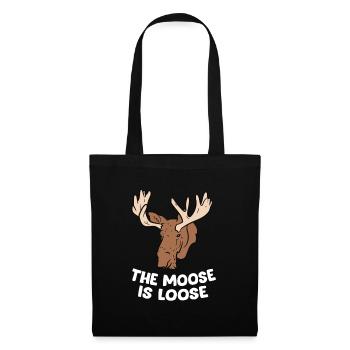 The Moose Is Loose Cute Moose Lovers Canadian - Tote Bag - black - Front