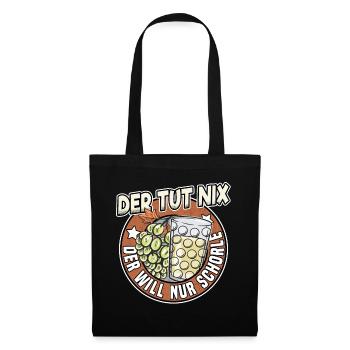 Pfälzer Weinschorle Schorle Lustig Geschenk Pälzer - Stoffbeutel - Schwarz - Vorne