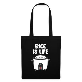 Rice Is Life Asian Food Chinese Rice Japanese - Tote Bag - black - Front