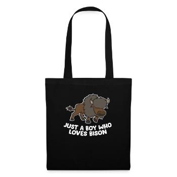 Un seul garçon Qui aime Les Bisons - Sac en tissu - noir - Devant