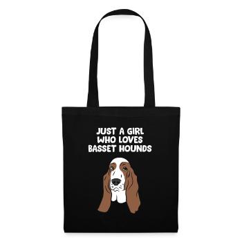 Juste une fille Qui Loves Basset Hounds - Sac en tissu - noir - Devant