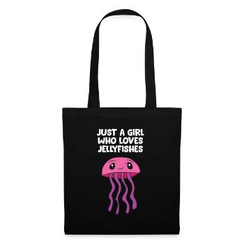Juste une fille Who Loves Jellyfishes Pet Jellyfish - Sac en tissu - noir - Devant