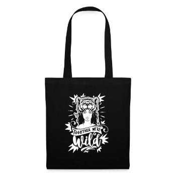Les vraies filles sont courageuses - Sac en tissu - noir - Devant