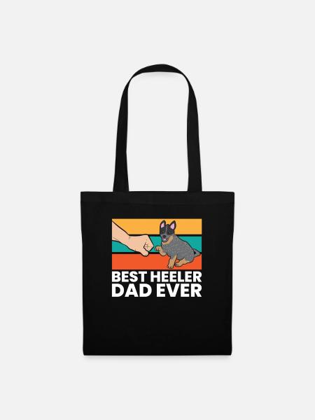 Best Heeler Dad Ever Blue Heeler Dad Australian - Stoffbeutel - Schwarz