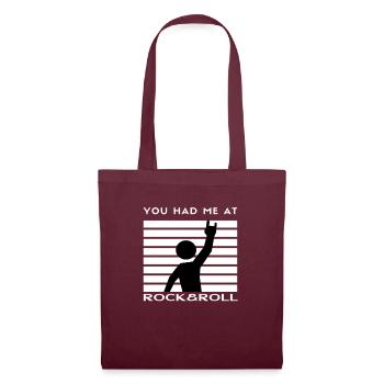 You Had Me At Rock & Roll - Fan - Tote Bag - burgundy - Front