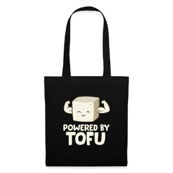 Vegan Vegetarian Love Tofu Powered By Tofu - Sac en tissu - noir - Devant