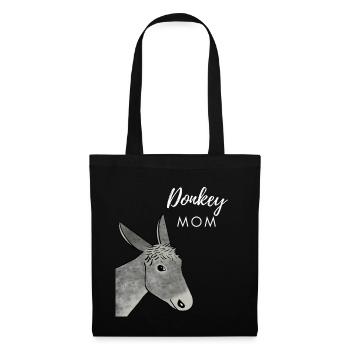 Donkey Mom - Stoffbeutel - Schwarz - Vorne