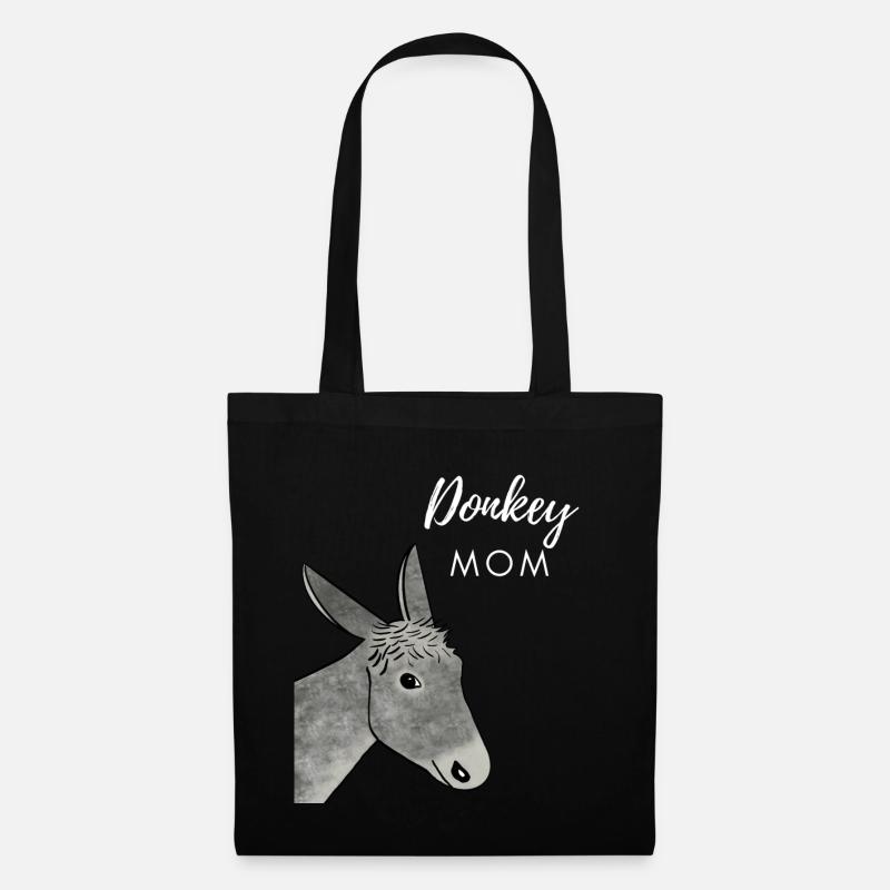 Donkey Mom - Stoffbeutel - Schwarz