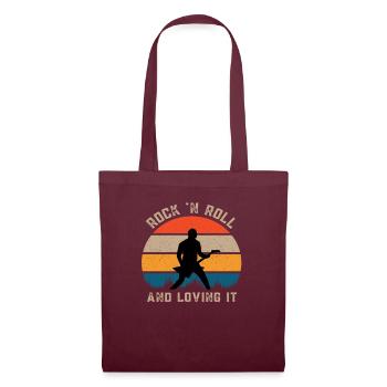 Rock 'n Roll And Loving It - Guitarist - Tote Bag - burgundy - Front