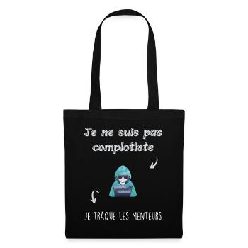 Je ne suis pas complotiste - Sac en tissu - noir - Devant