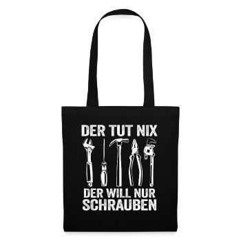 Handwerker Vatertag Geschenk Papa Auto Schrauber - Stoffbeutel - Schwarz - Vorne