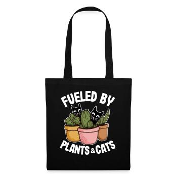 Pflanzen Katzen Liebhaber Geschenk Gärtner - Sac en tissu - noir - Devant