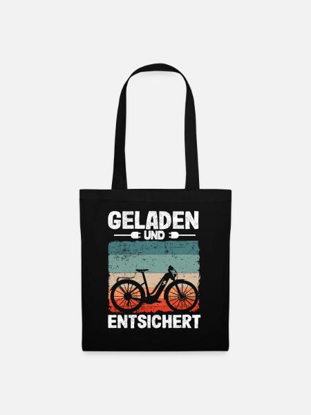 EBike Elektrofahrrad Ebike Geschenk Pedelec Lustig - Stoffbeutel - Schwarz