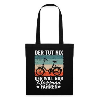 Klapprad Hobby Geschenk Papa Spruch Herren Lustig - Stoffbeutel - Schwarz - Vorne