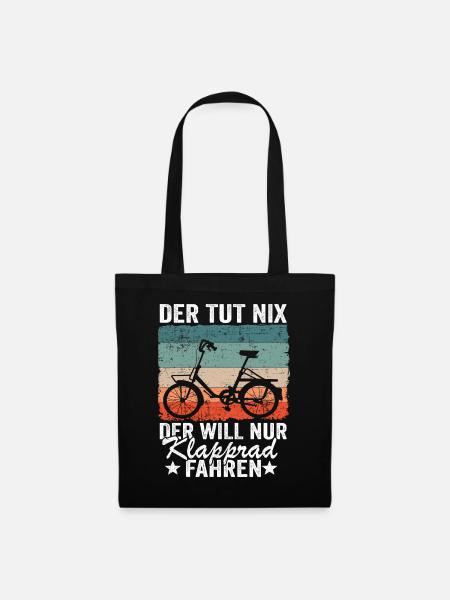 Klapprad Hobby Geschenk Papa Spruch Herren Lustig - Stoffbeutel - Schwarz