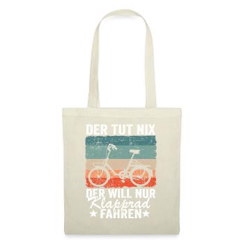 Klapprad Hobby Geschenk Papa Spruch Herren Lustig - Stoffbeutel - Natur - Vorne