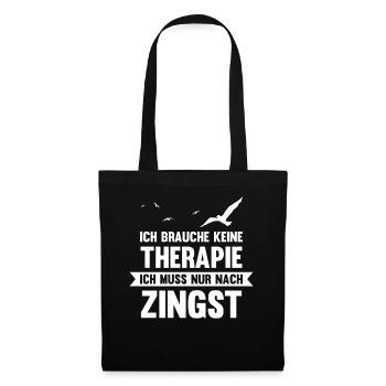 Ostsee Ich Brauche Keine Therapie Ich Muss Nach Zi - Stoffbeutel - Schwarz - Vorne