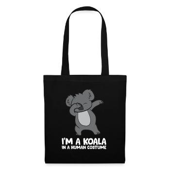 Ich bin ein Koala in einem menschlichen Kostüm - Stoffbeutel - Schwarz - Vorne