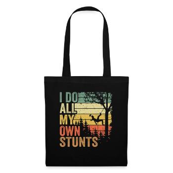 I Do All My Own Stunts Funny Arborist Gift Tree - Tote Bag - black - Front