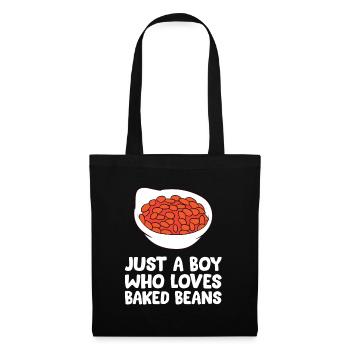 Baked Bean Boy juste un garçon qui a cuit des haricots au lard - Sac en tissu - noir - Devant