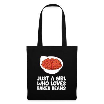 Baked Bean Girl juste une fille qui a cuit des haricots au four - Sac en tissu - noir - Devant